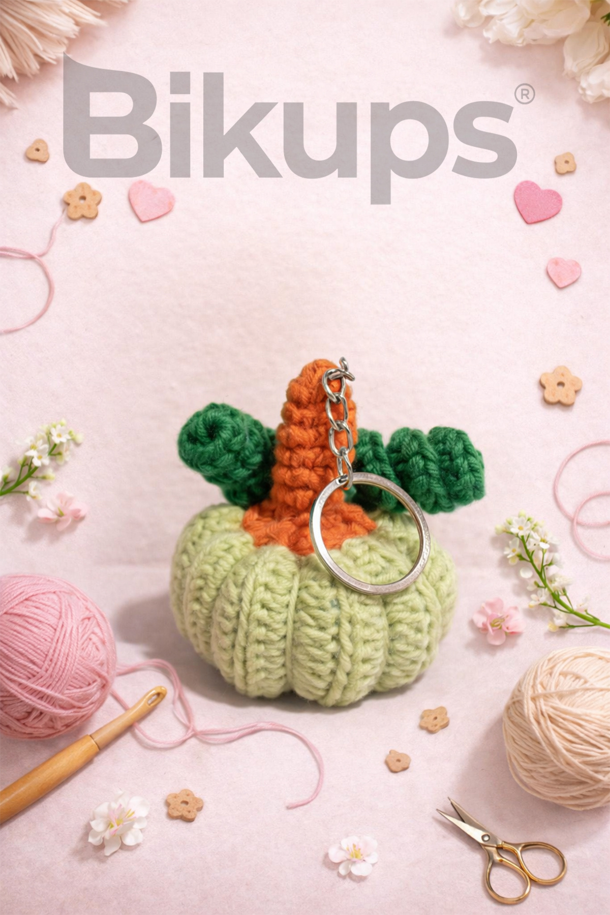 Amigurumi Örgü Kabak Anahtarlık