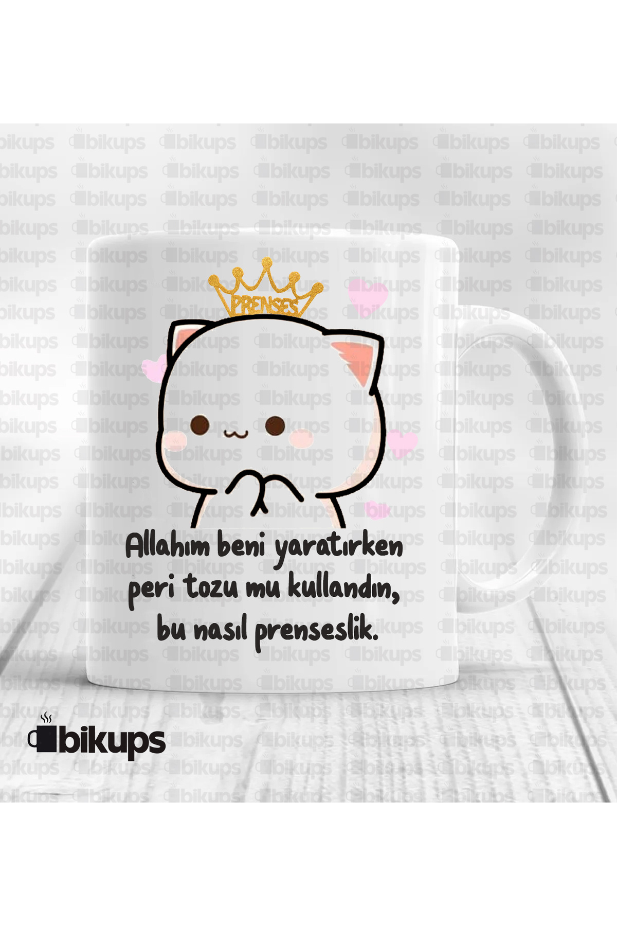 Allahım beni yaratırken peri tozu mu kullandın, bu nasıl prenseslik Baskılı Kupa Bardak