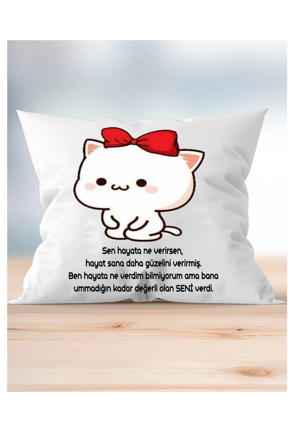 Ummadığın Kadar Değerli Olan Seni Verdi Yazılı Sevgililer Günü Yastik